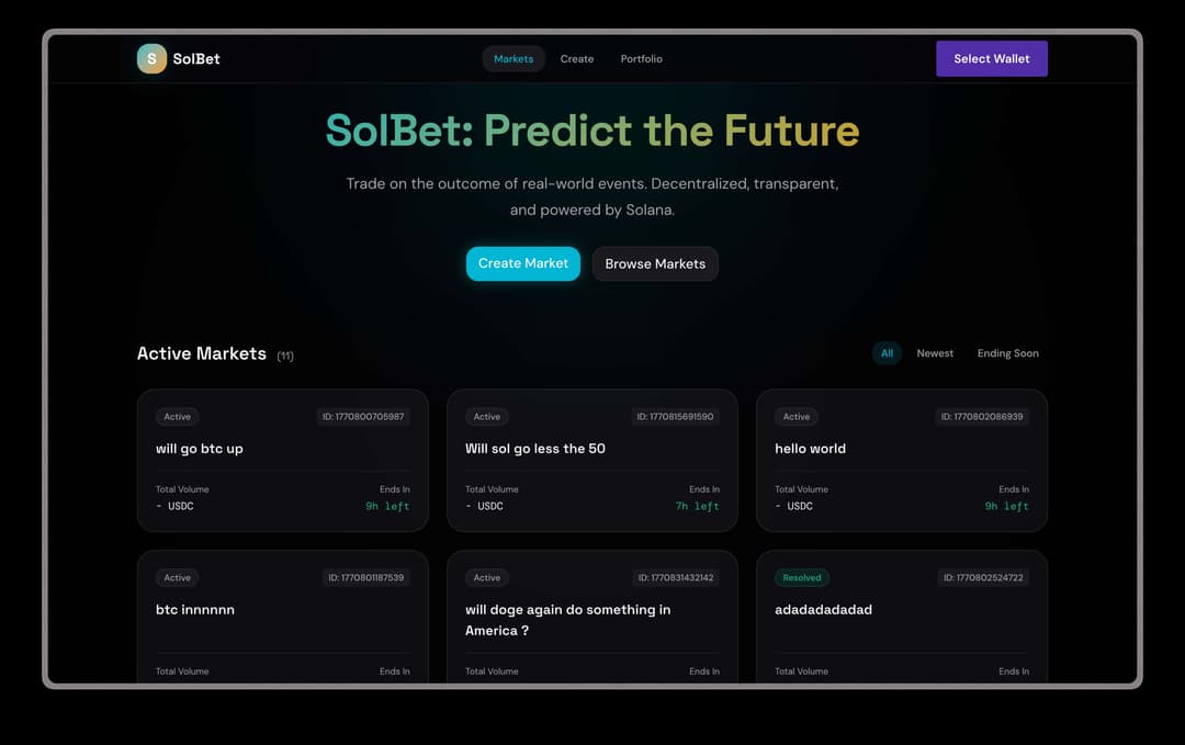 SolBet - Prediction Market